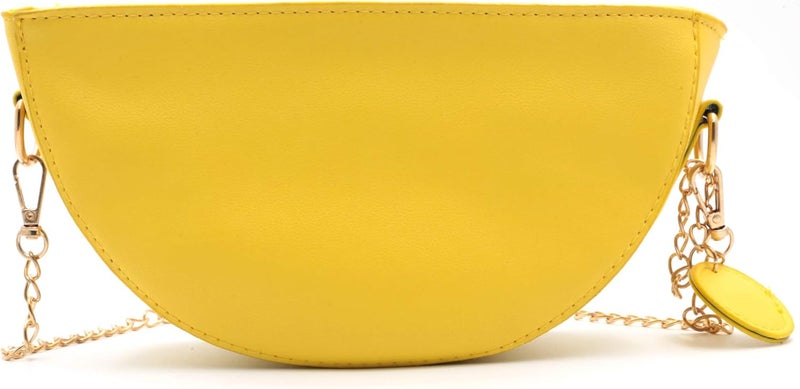 QiMing Orange CrossBody Purse Bag,PU Phone Shoulder Wallet for Women Girl - Image 4